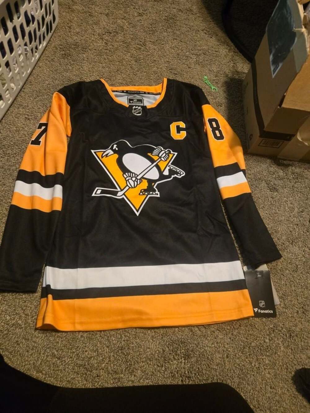 Pittsburgh Penguins #8 Sidney Crosby Black Alternate Jersey